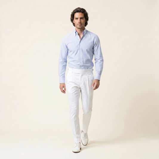 Shirt, Oxford Light Blue Stripe, Lagar