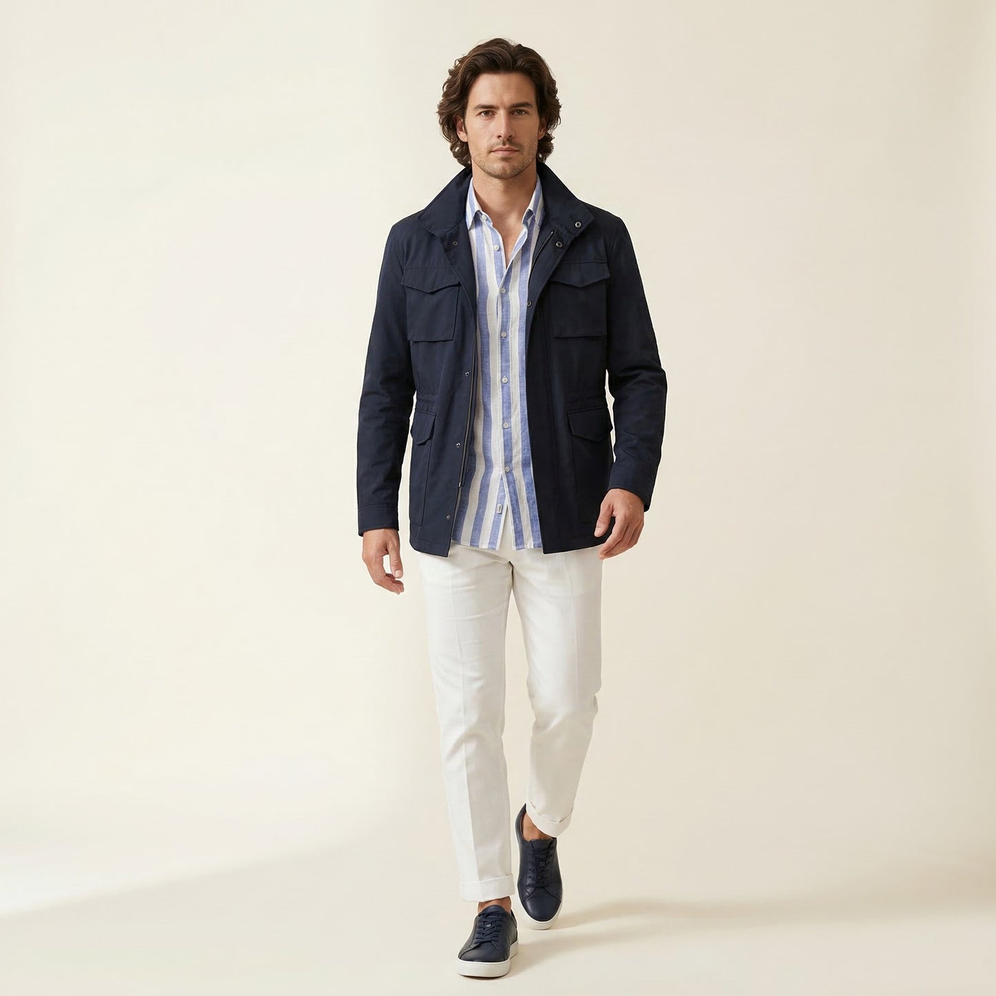 Field Jacket, Navy, Japonese Tec Fabric