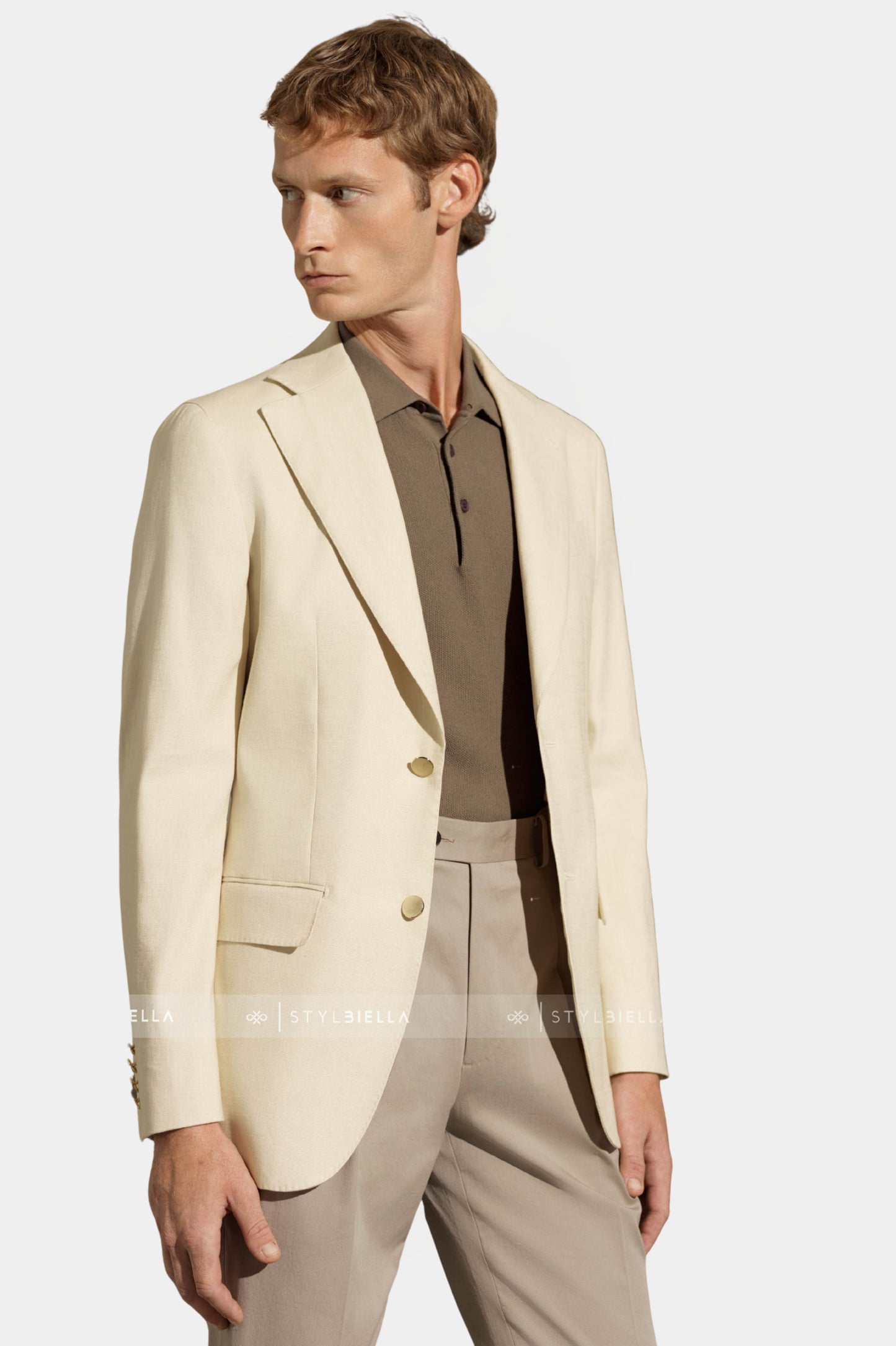 Notch Lapel, Beige, Expedition, Stylbiella, Jacket Only