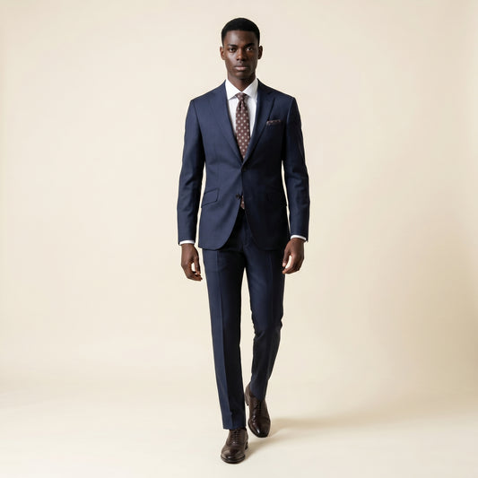 Notch Lapel, Navy Suit, Super 150'S Loro piana