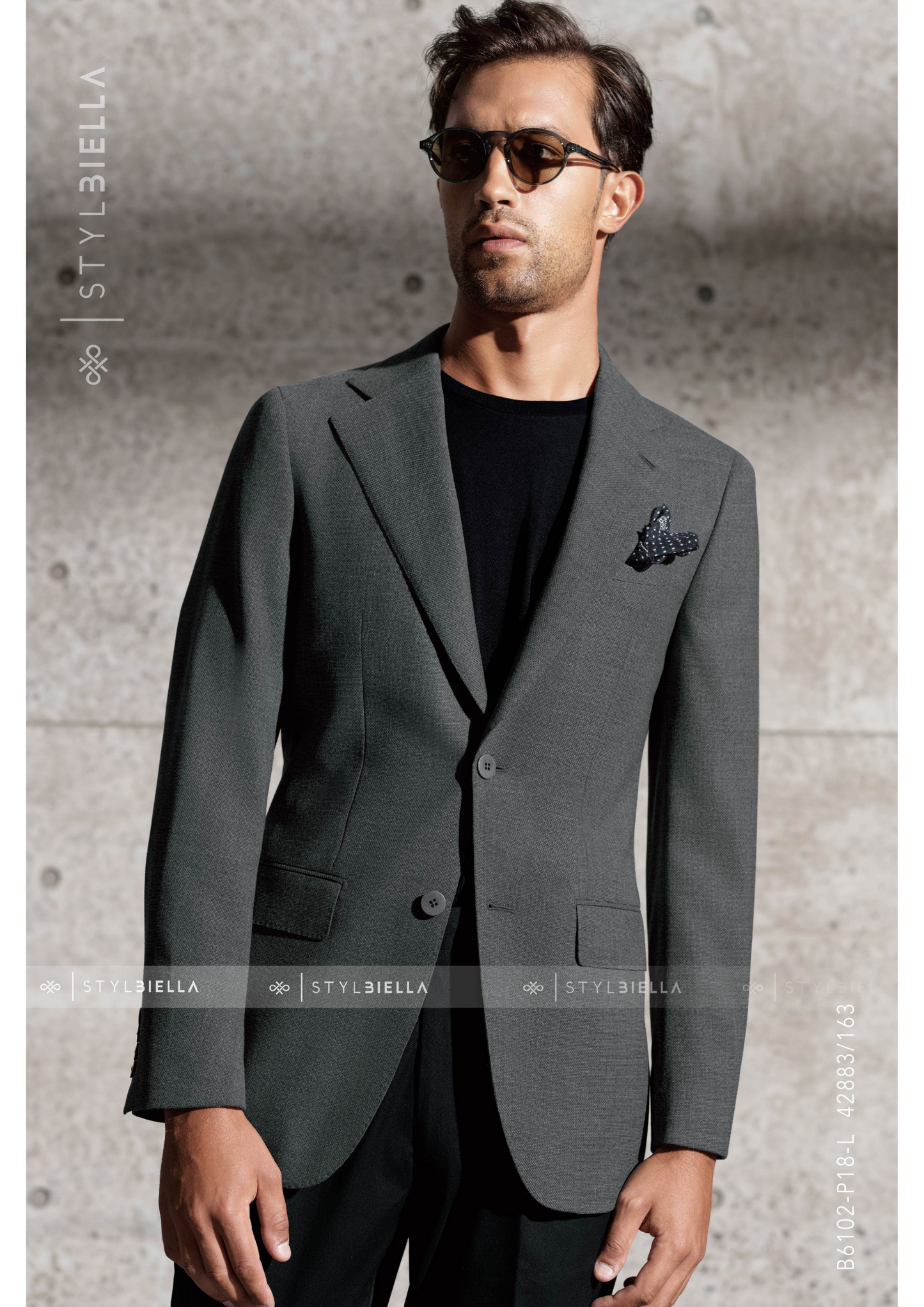 Notch Lapel, Mid Grey, Expedition, Stylbiella, Jacket Only