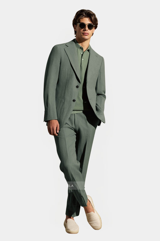 Notch Lapel, Green Suit