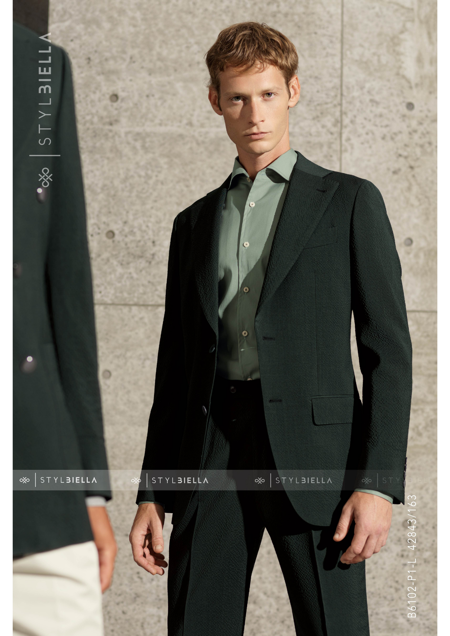 Notch Lapel, Green, Expedition Suit, Stylbiella