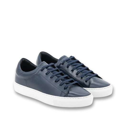 Leather Trainer │ Navy