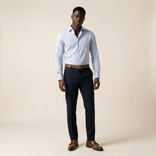 Shirt, Light Blue Thread by Thread, Pure Cotton, Alfar