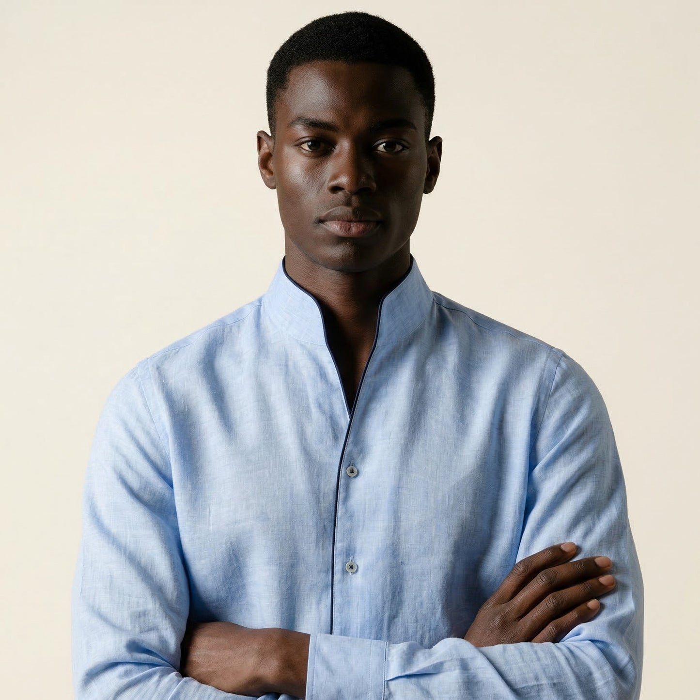 Shirt, Light Blue Vigorous, Pure Linen