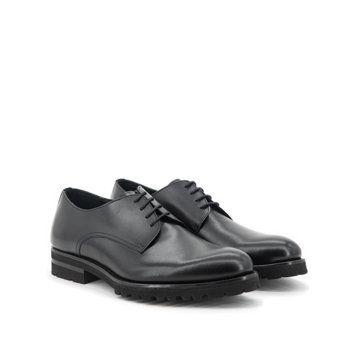 Derby Zurigo Black with Commando Soles - view 1