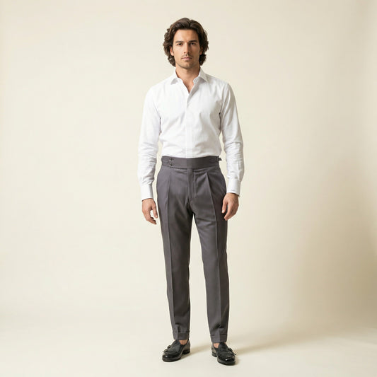 Shirt, White Poplin, Pure Cotton, Thomas Mason