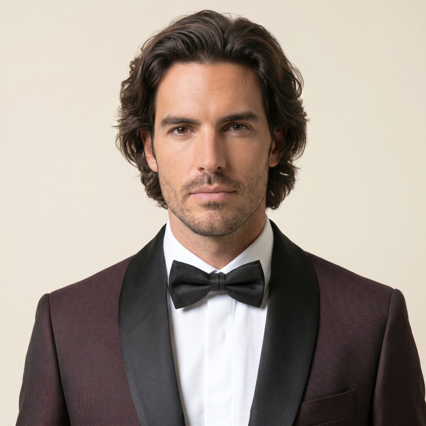 Shawl Satin Lapel, Bordeaux, Tuxedo Jacket, Pure Wool, Zignone