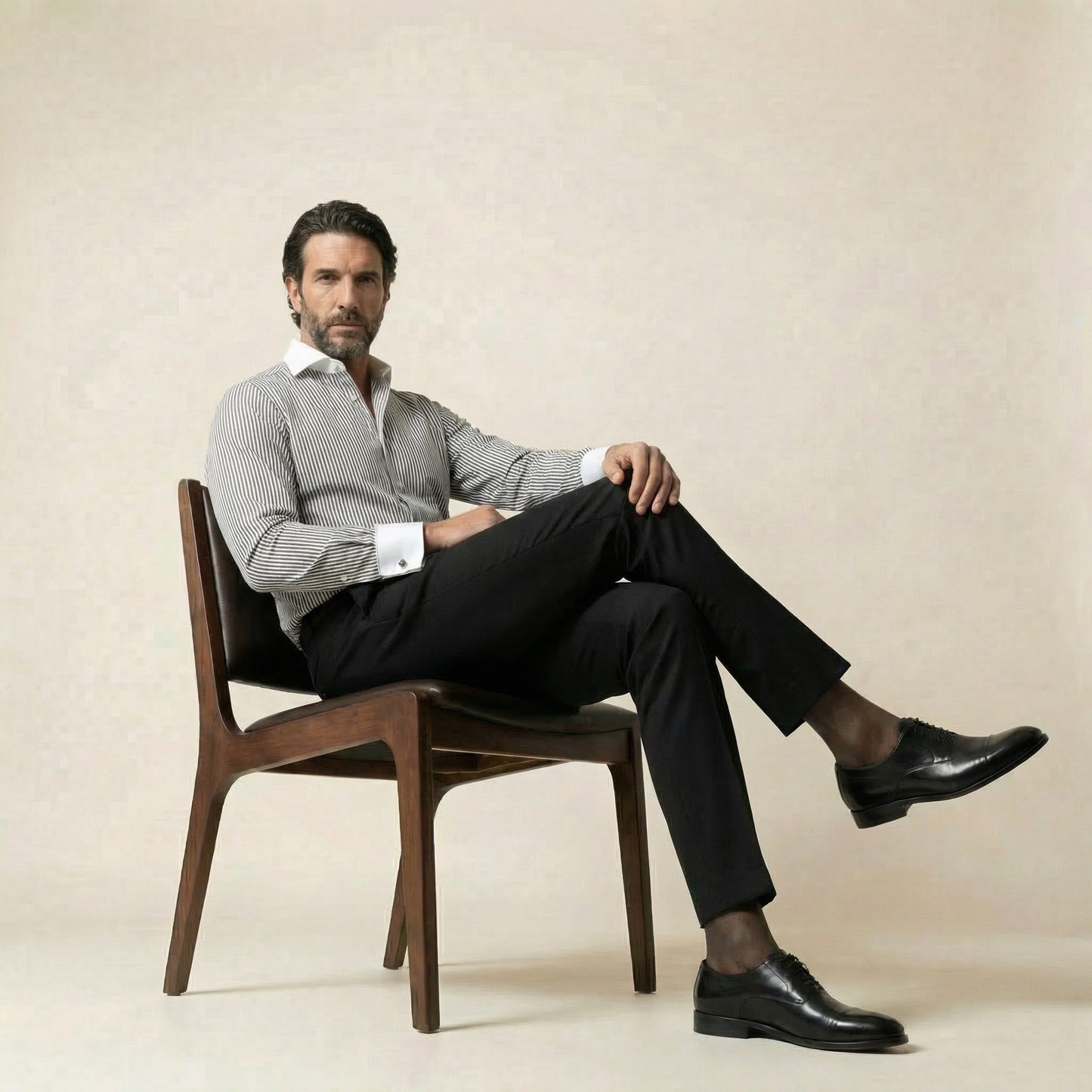 Trouser, Grey, Pure Wool, Vitale Barberis
