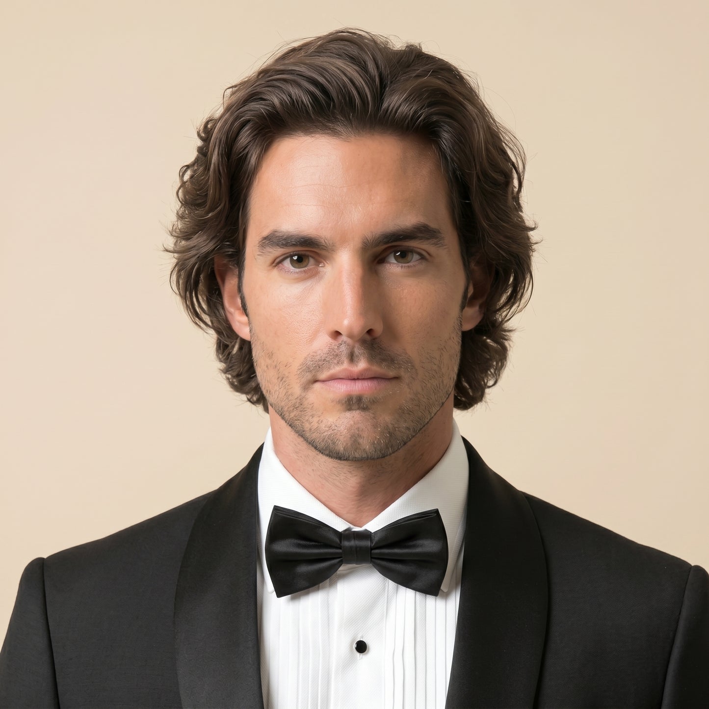 Peak Satin Lapel, Black, Dinner Jacket Tuxedo, Wool & Silk, Zignone
