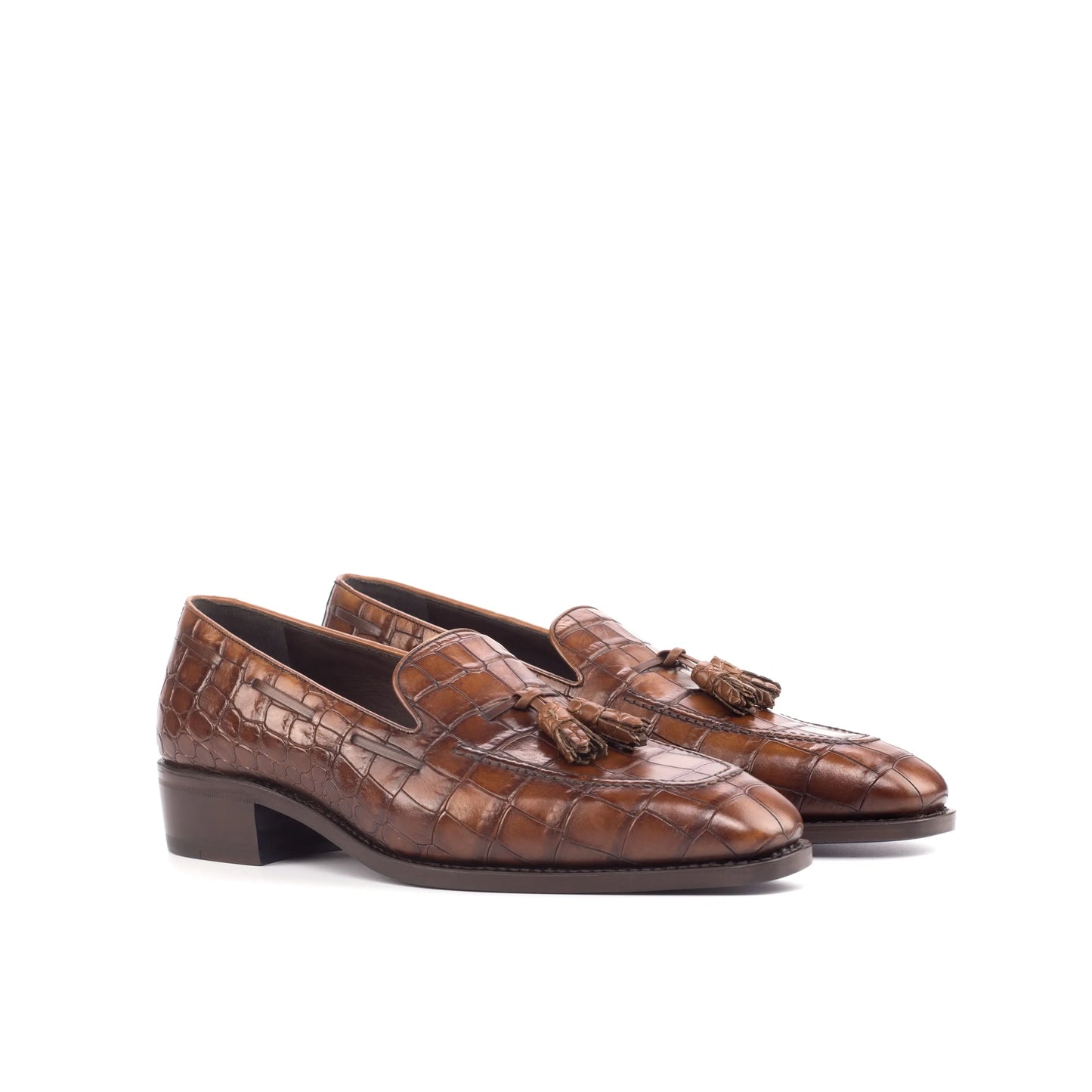 Loafer croco medium brown