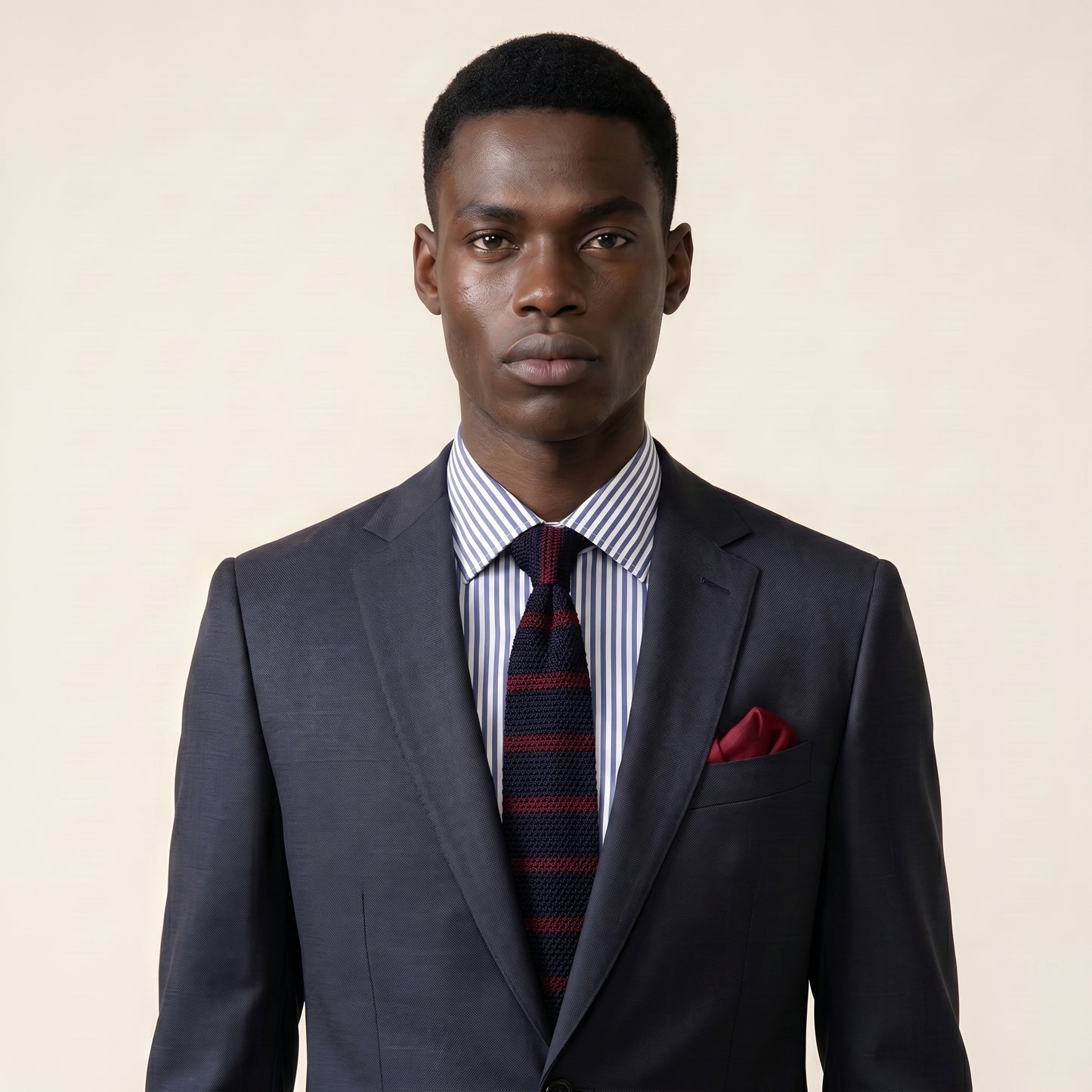 Notch Lapel, Navy Suit 2 pcs, Pure Wool, FT Di Delfino