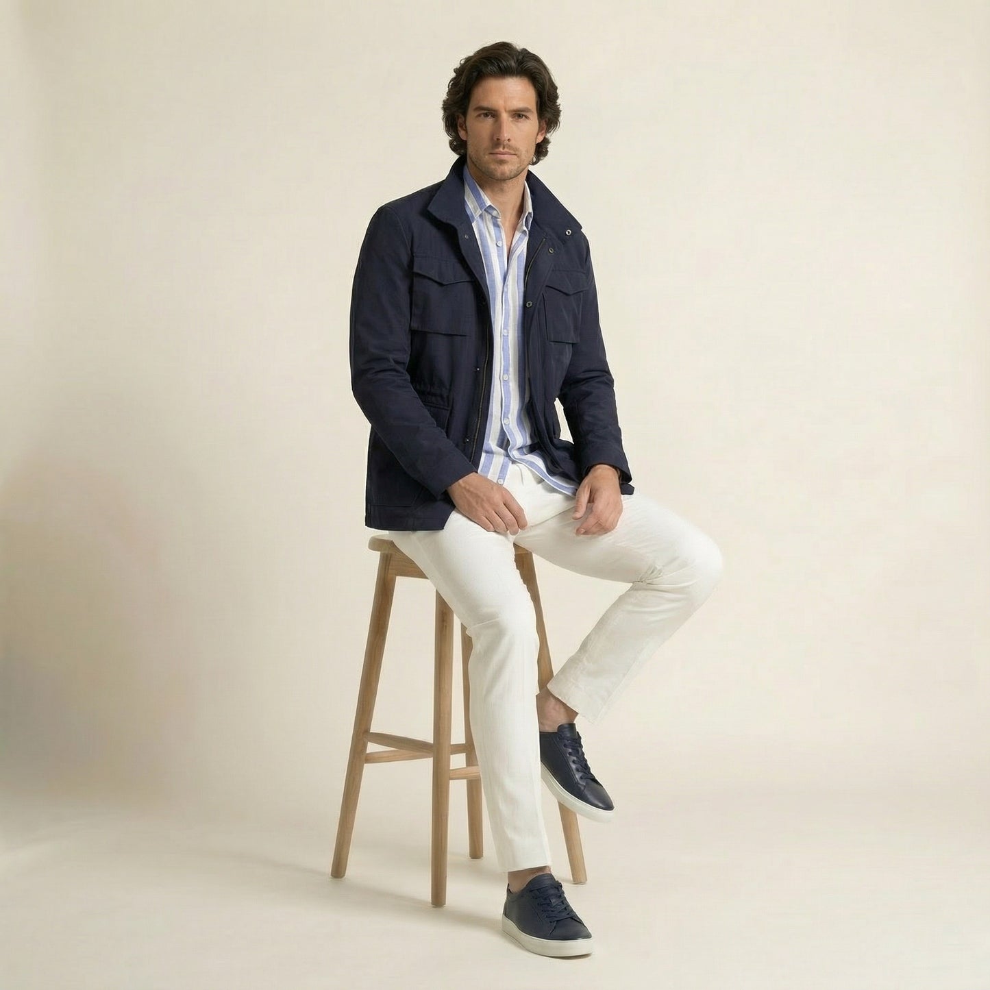 Field Jacket, Navy, Japonese Tec Fabric
