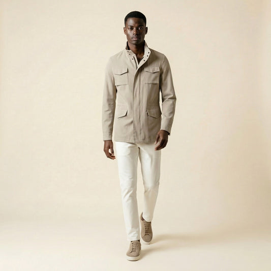 Field Jacket, Sand, Tec Fabric, Olmetex Italy