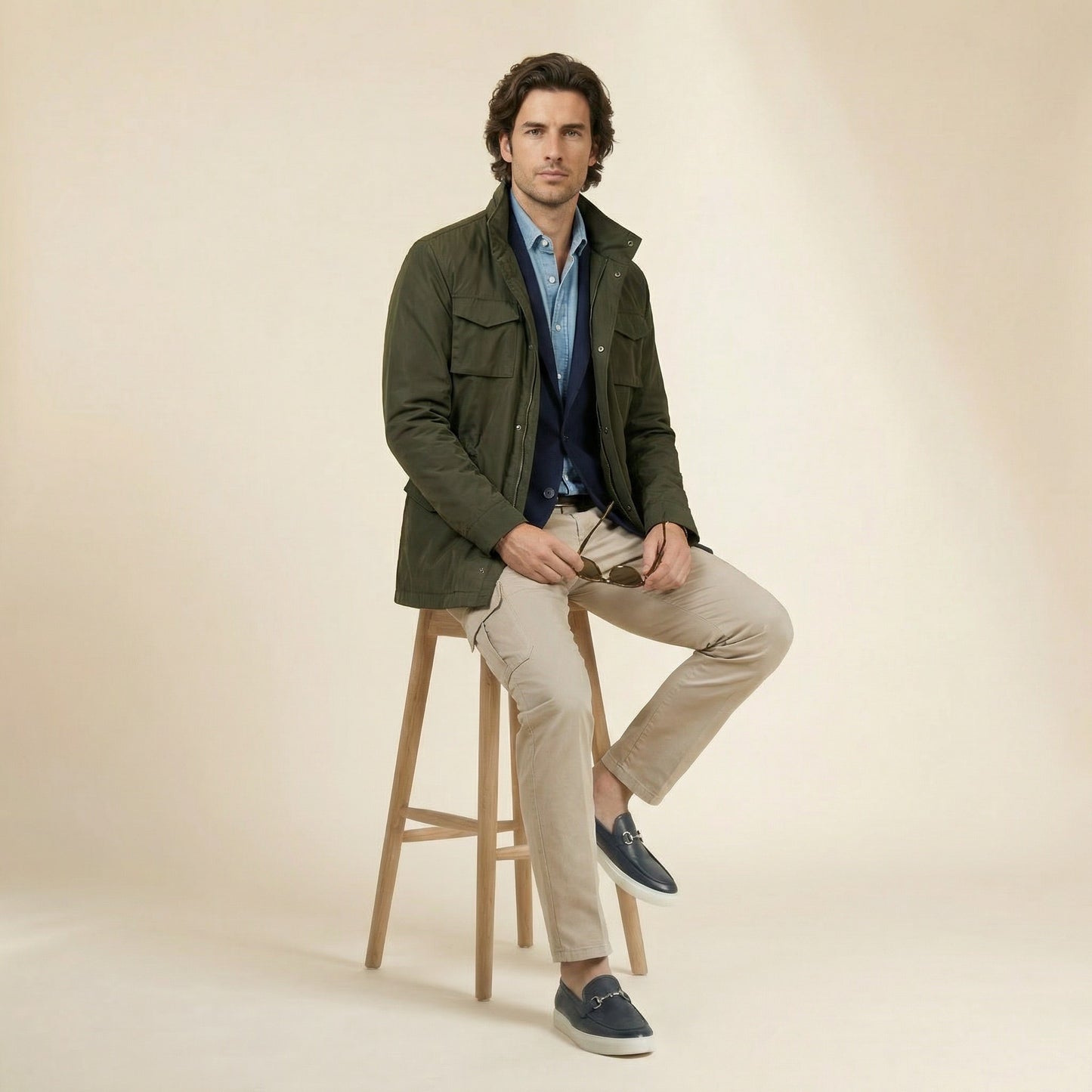 Field Jacket, Khaki, Tec Fabric, Olmetex Italy