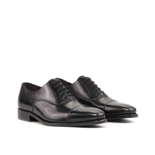Leather Oxford Monti │ Black - Cognac Soles