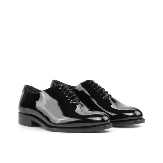 Leather Whole Cut Zurigo │ Patent Black  - Red Soles