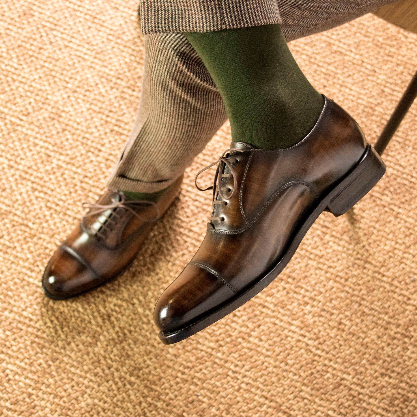 Leather Oxford Zurigo │ Brown Papiro Patina