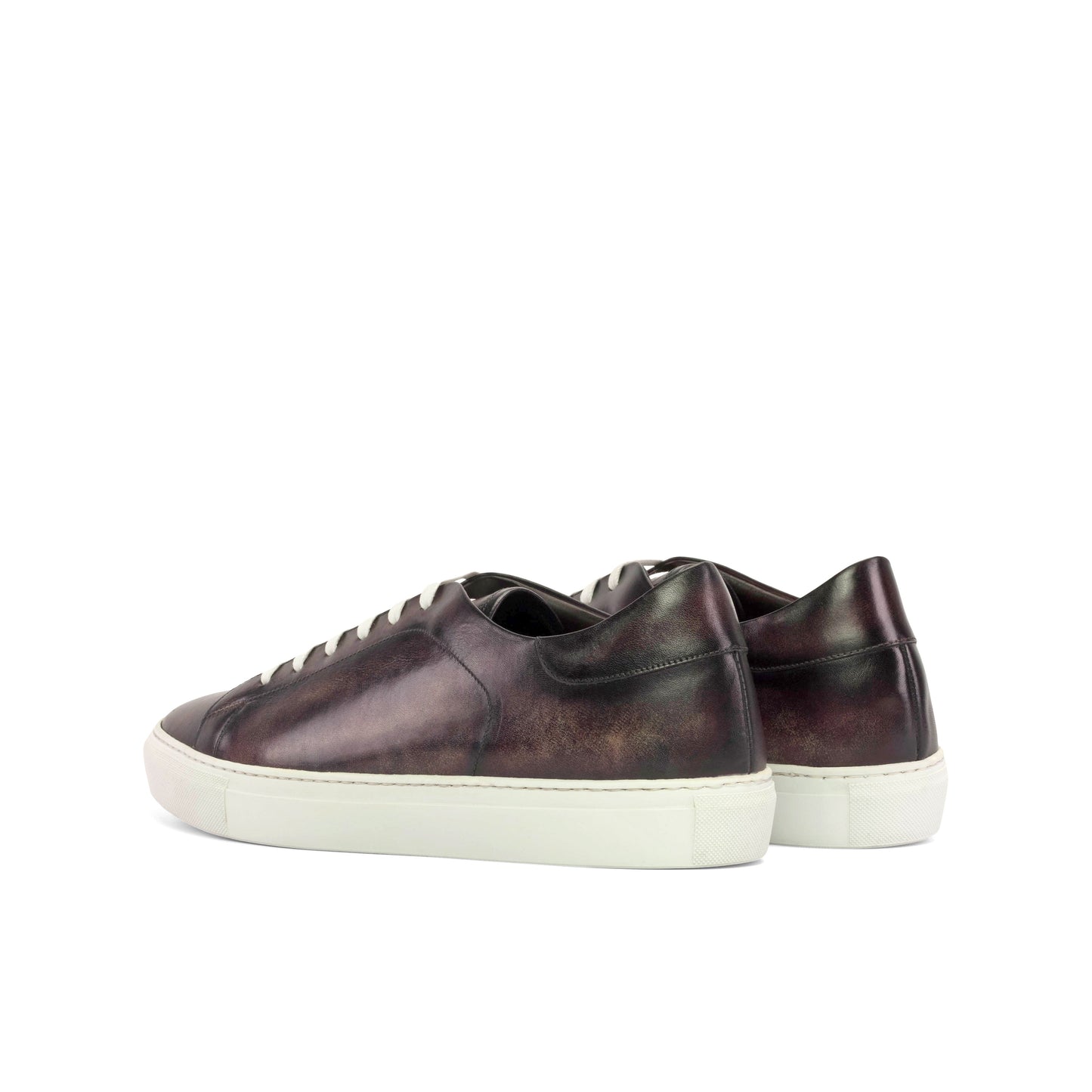 Leather Trainer │ Aubergine Patina