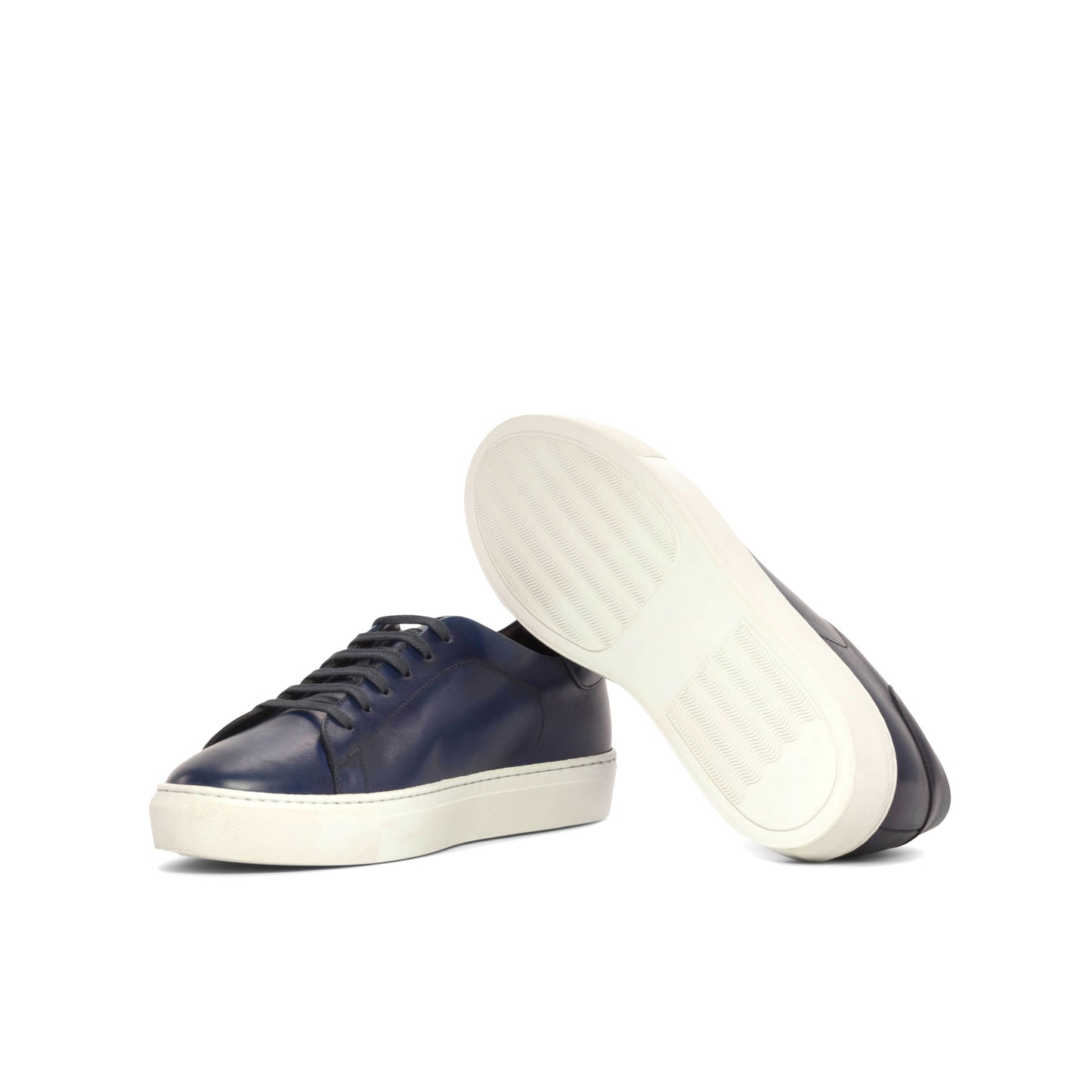 Leather Trainer │ Navy Painted Calf
