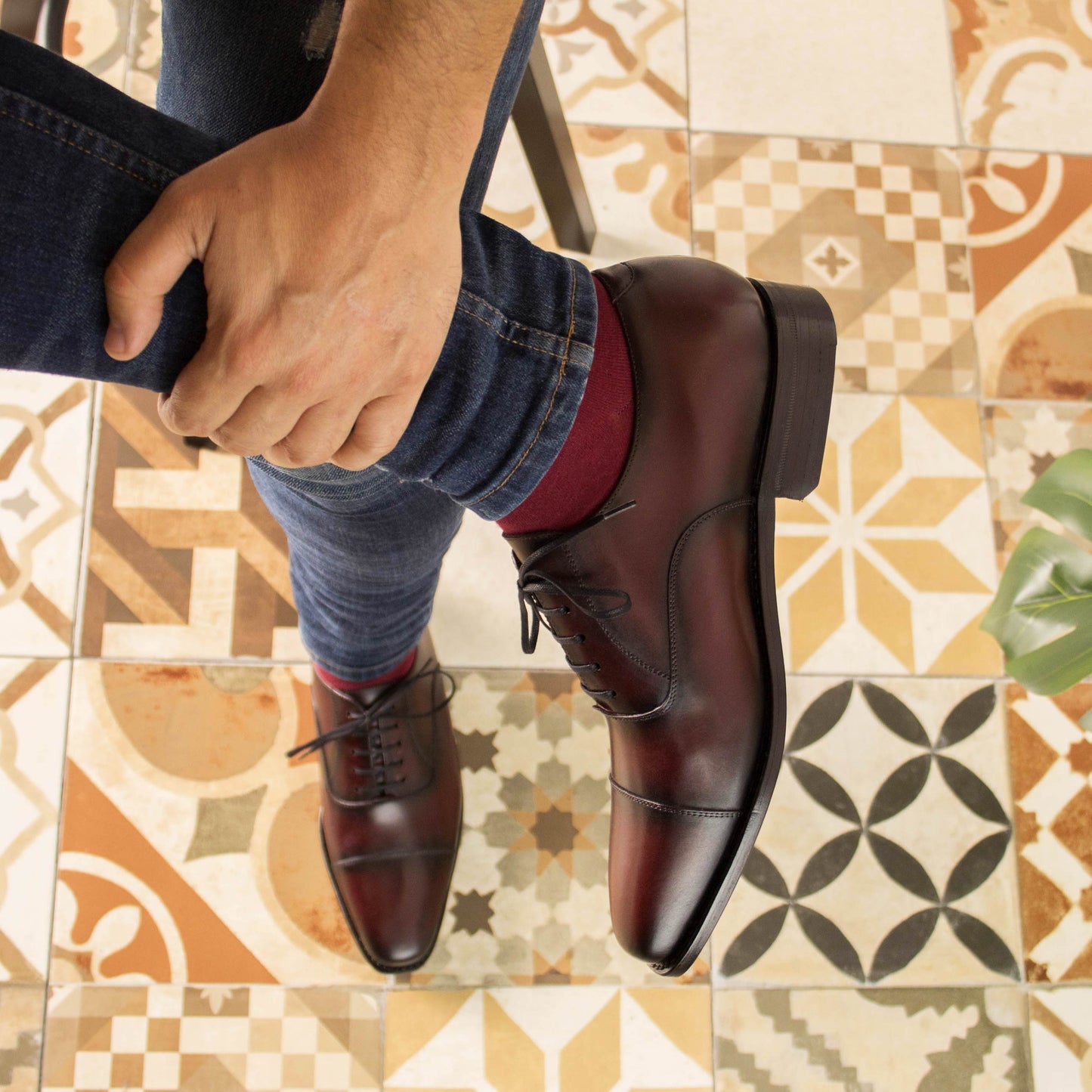 Leather Oxford Monti │ Burgundy