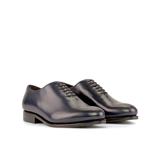 Leather Whole Cut Zurigo │ Navy - Brown Soles
