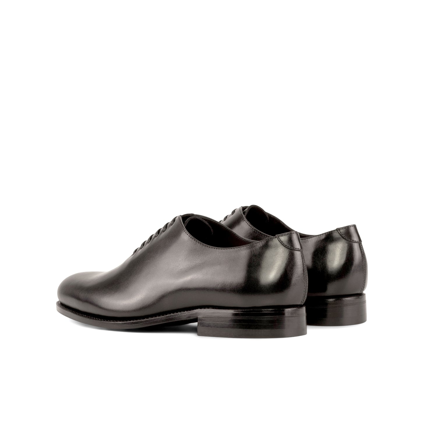 Leather Whole Cut Zurigo │ Black - Navy Soles
