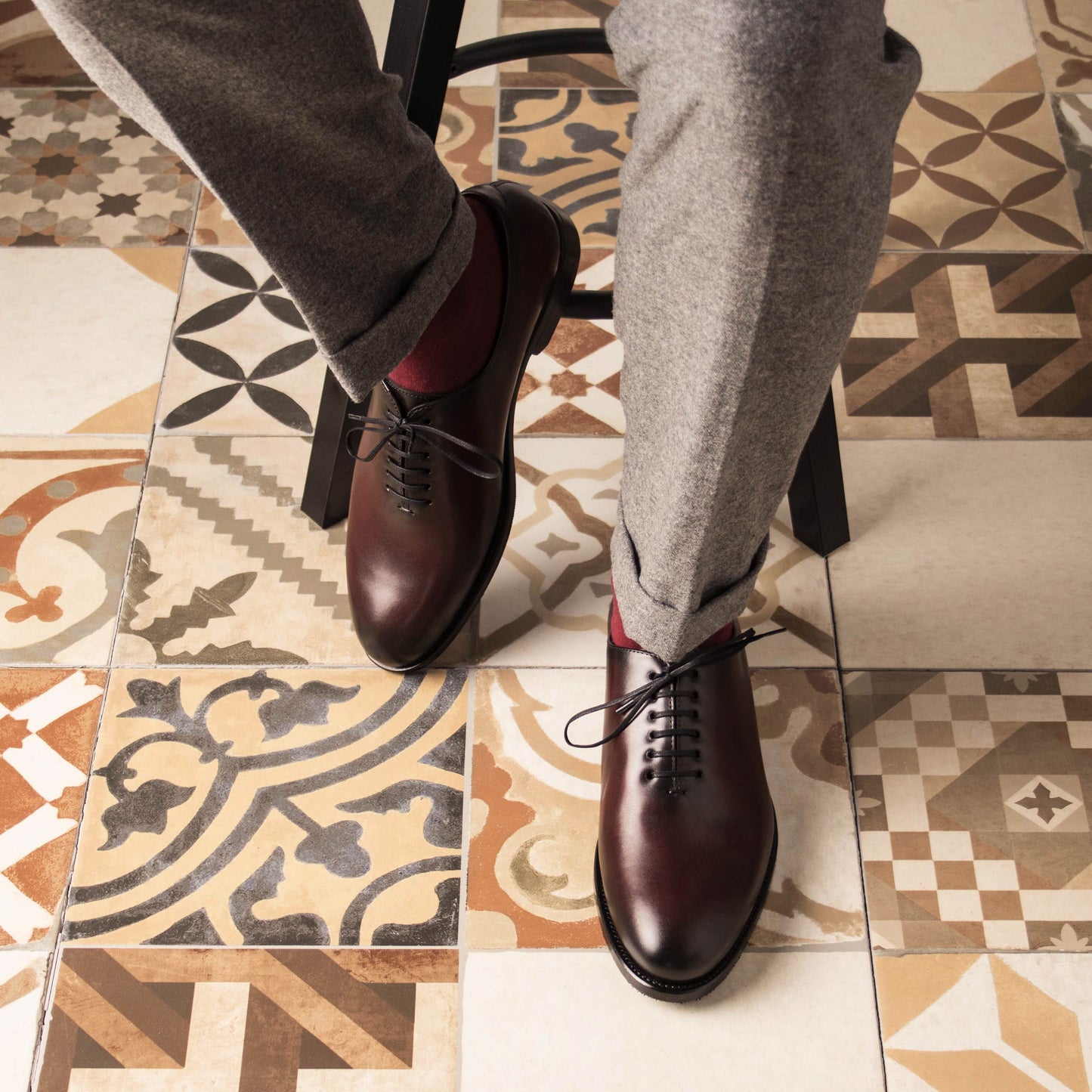Leather Whole Cut Zurigo │ Burgundy