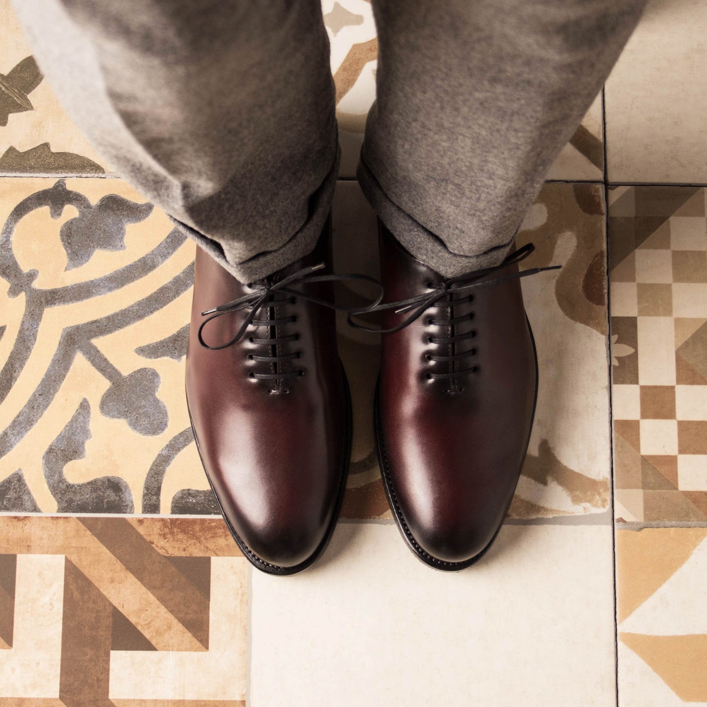Leather Whole Cut Zurigo │ Burgundy