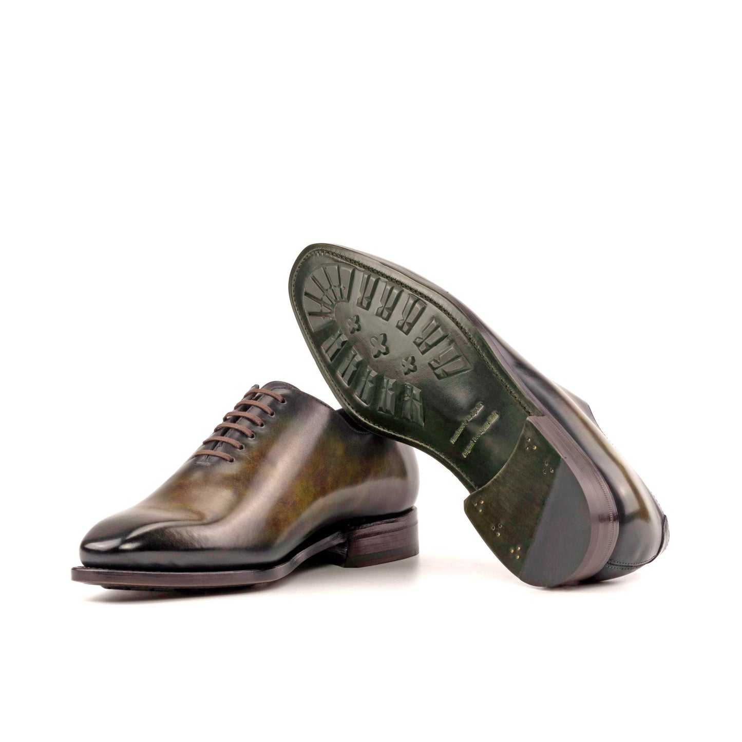 Leather Whole Cut Savile │ Camel-Green Patina