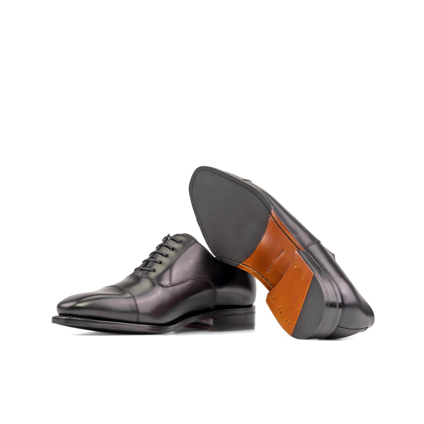 Leather Oxford Savile │ Black - Gognac Soles