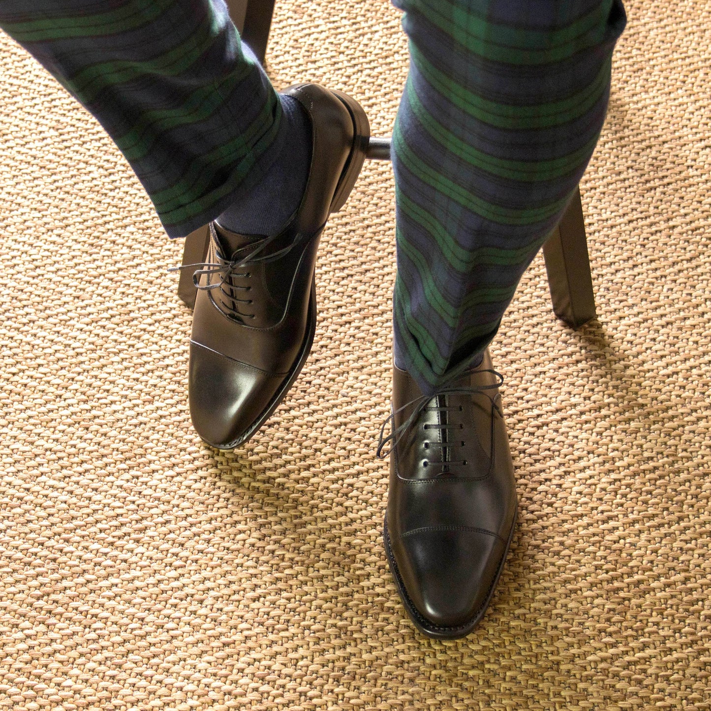 Leather Oxford Savile │ Black - Gognac Soles
