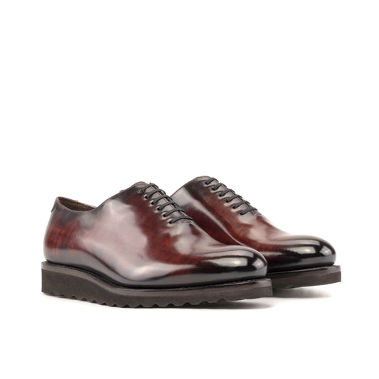 Leather Whole Cut Zurigo │ Burgundy Patina - Rubber Soles