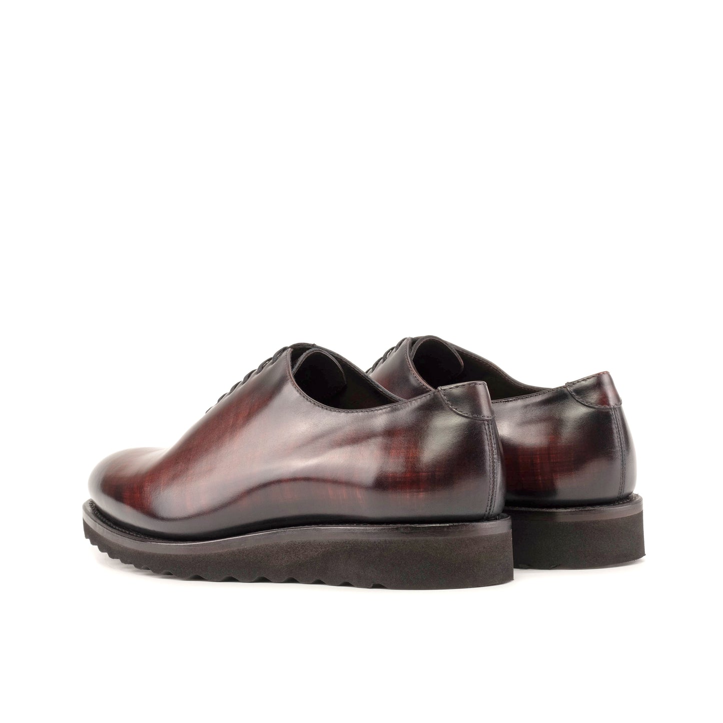 Leather Whole Cut Zurigo │ Burgundy Patina - Rubber Soles