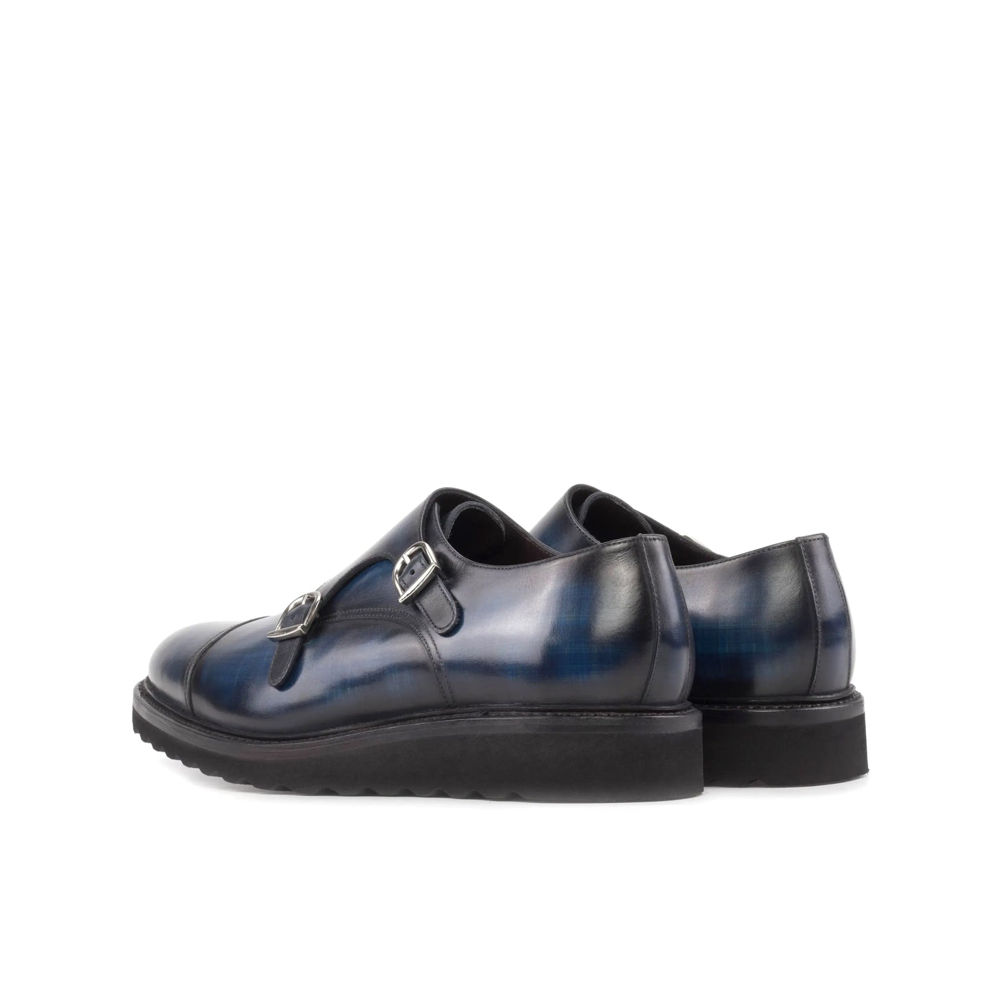 Leather Double Monk Zurigo │ Denim Papiro Patina