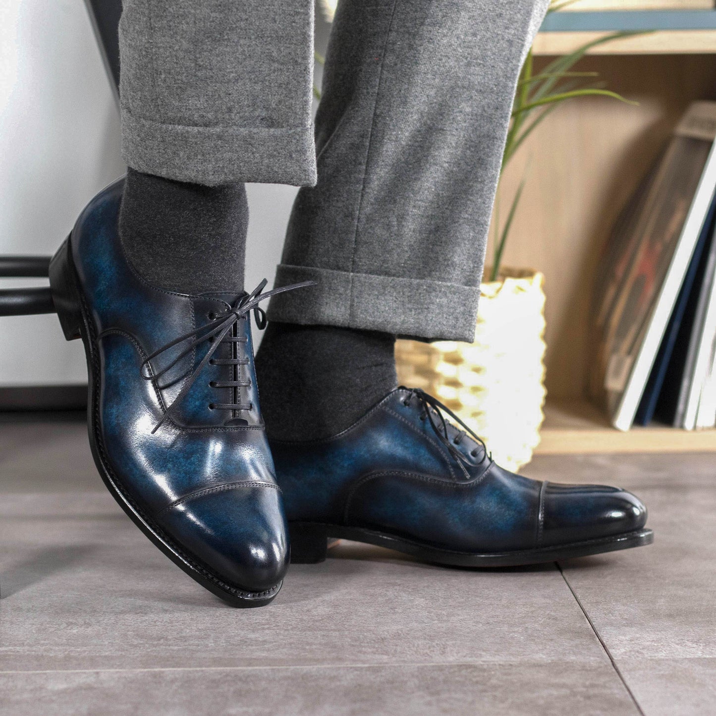 Leather Oxford Zurigo │ Denim Patina