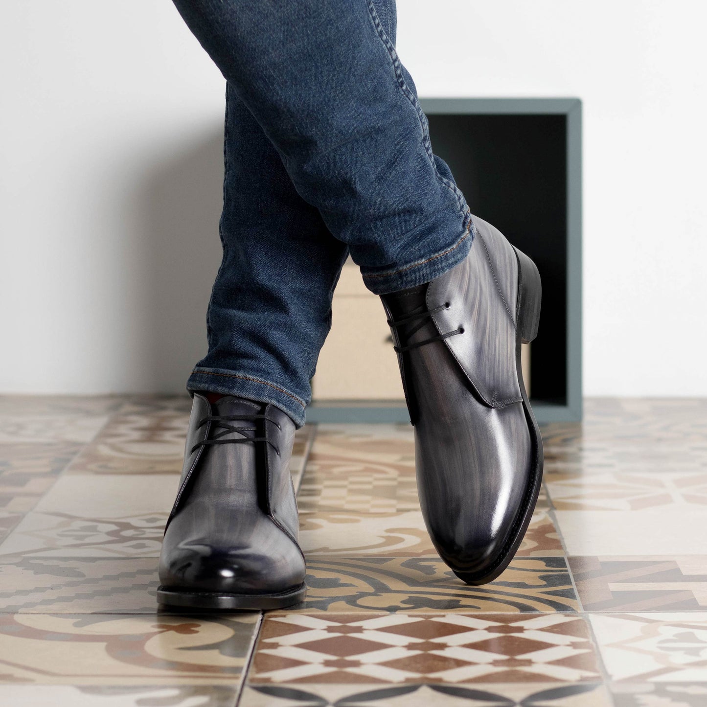Leather Chukka Zurigo │ Grey Classic Patina