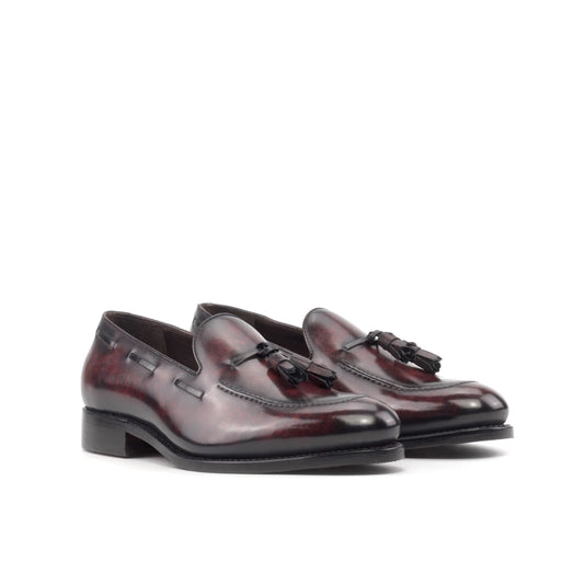 Leather Boat Loafer Zurigo │ Burgundy Museum Patina