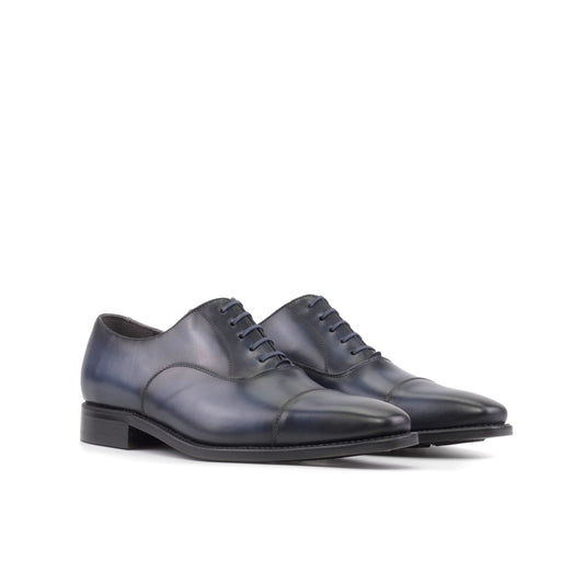 Leather Oxford Monti │ Navy Burn-Effect