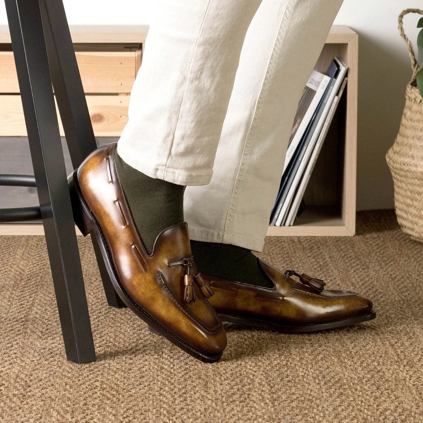 Loafer cognac patina