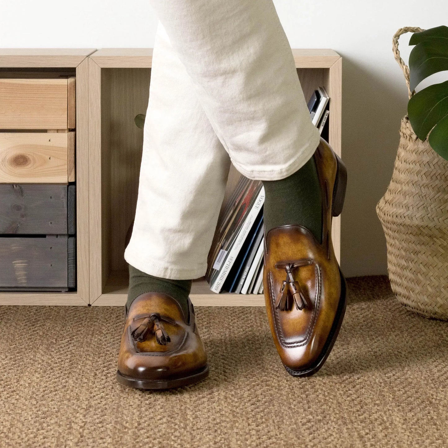 Loafer cognac patina