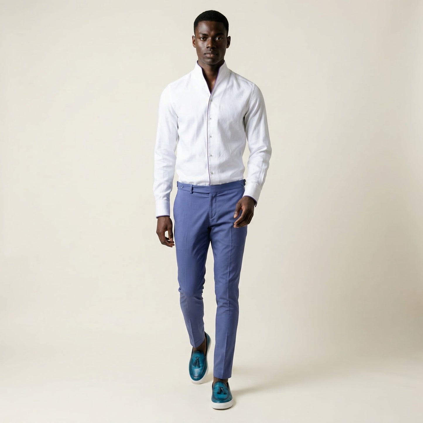 Shirt, Plain white, Pure Linen, Albini