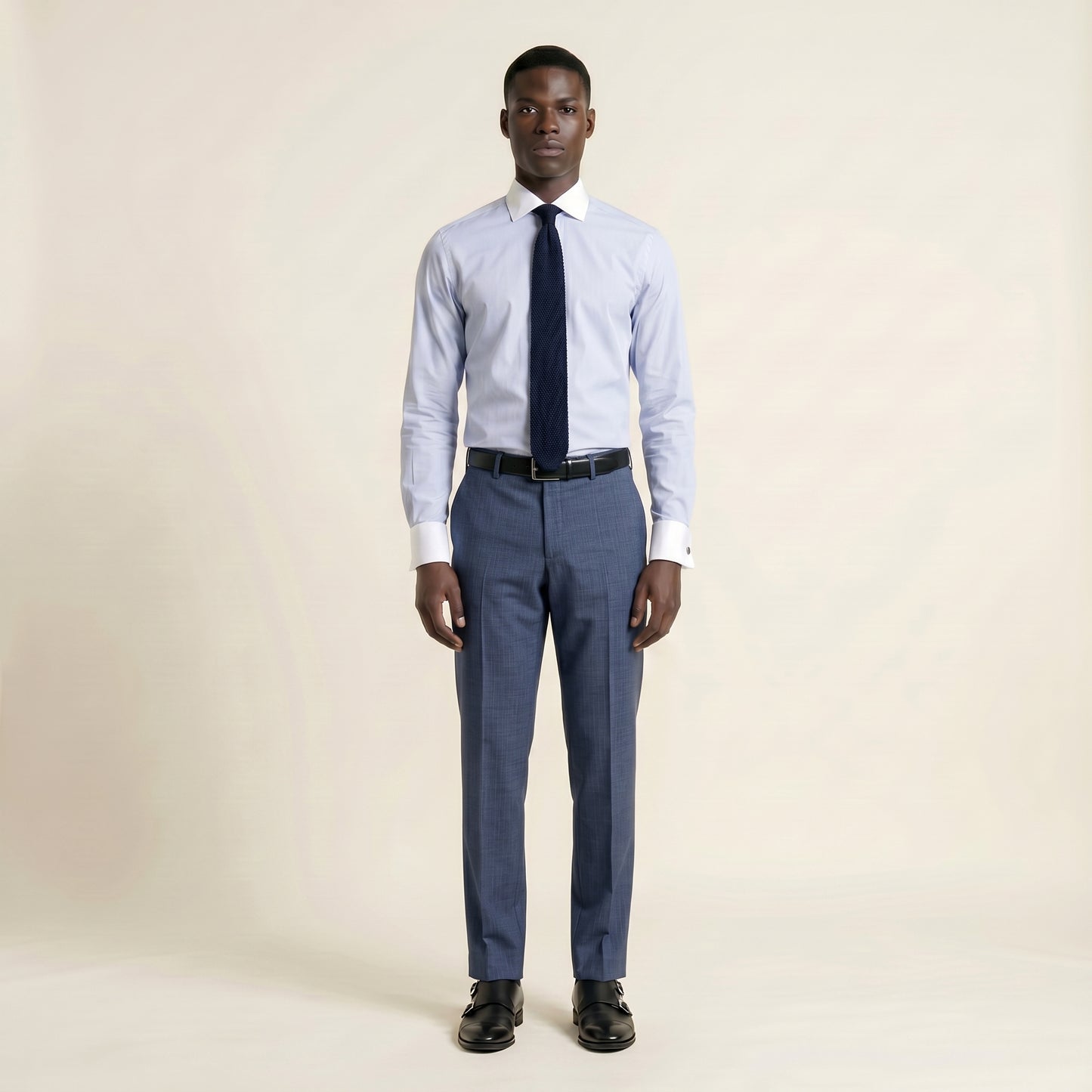 Shirt, Light Blue Twill, Pure Cotton, Alfar