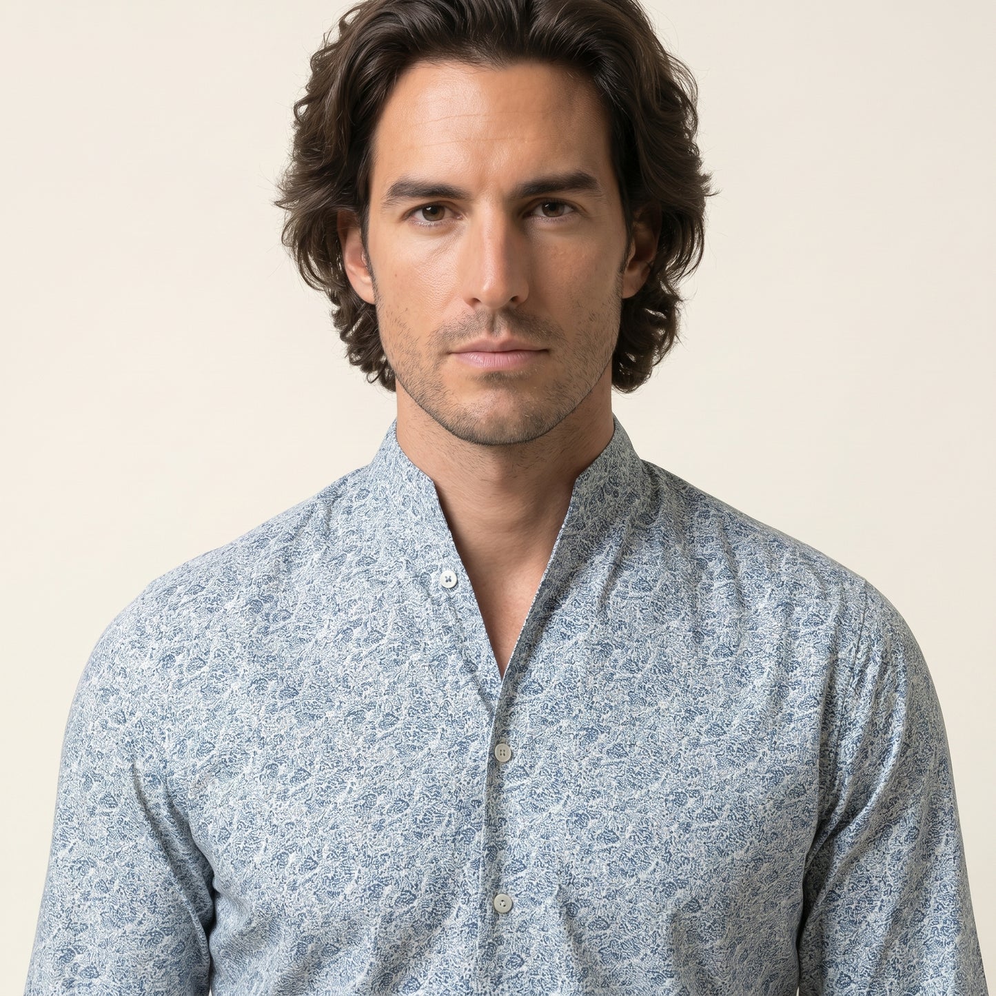 Shirt, Popelin Blue Flowers, Pure Cotton, Liberty