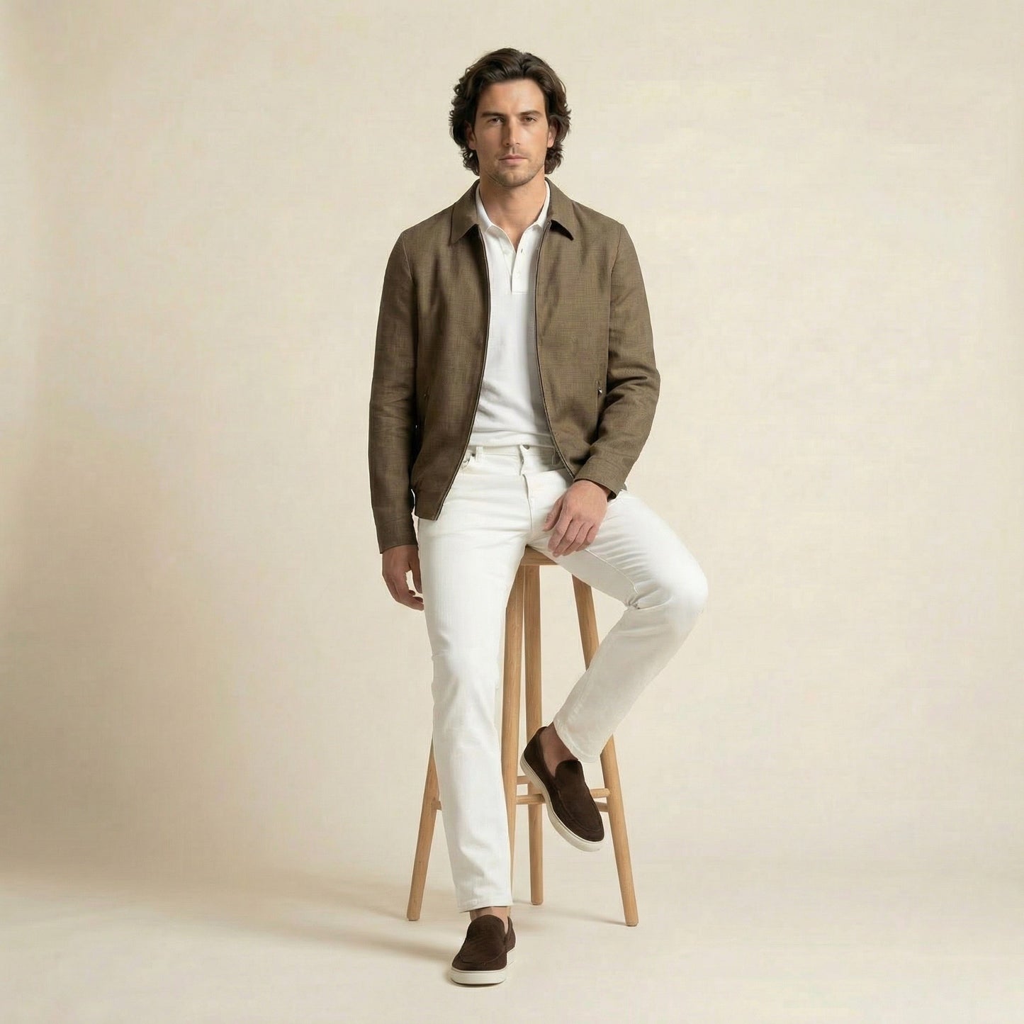 Bomber, Cognac, Tropical Wool, Stylbiella