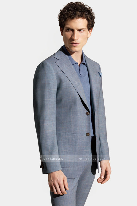 Notch Lapel, Denim Blue Suit