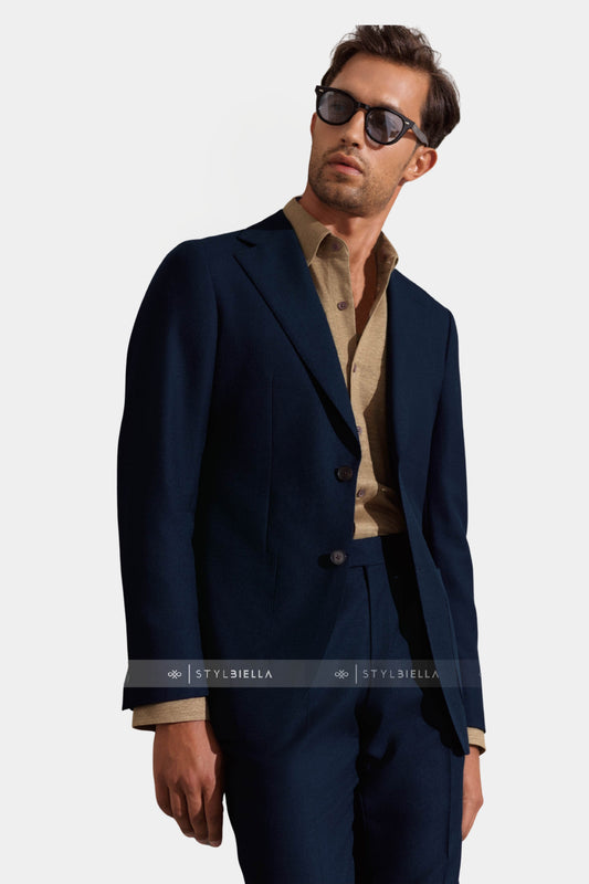 Notch Lapel, Navy, Expedition Suit, Stylbiella