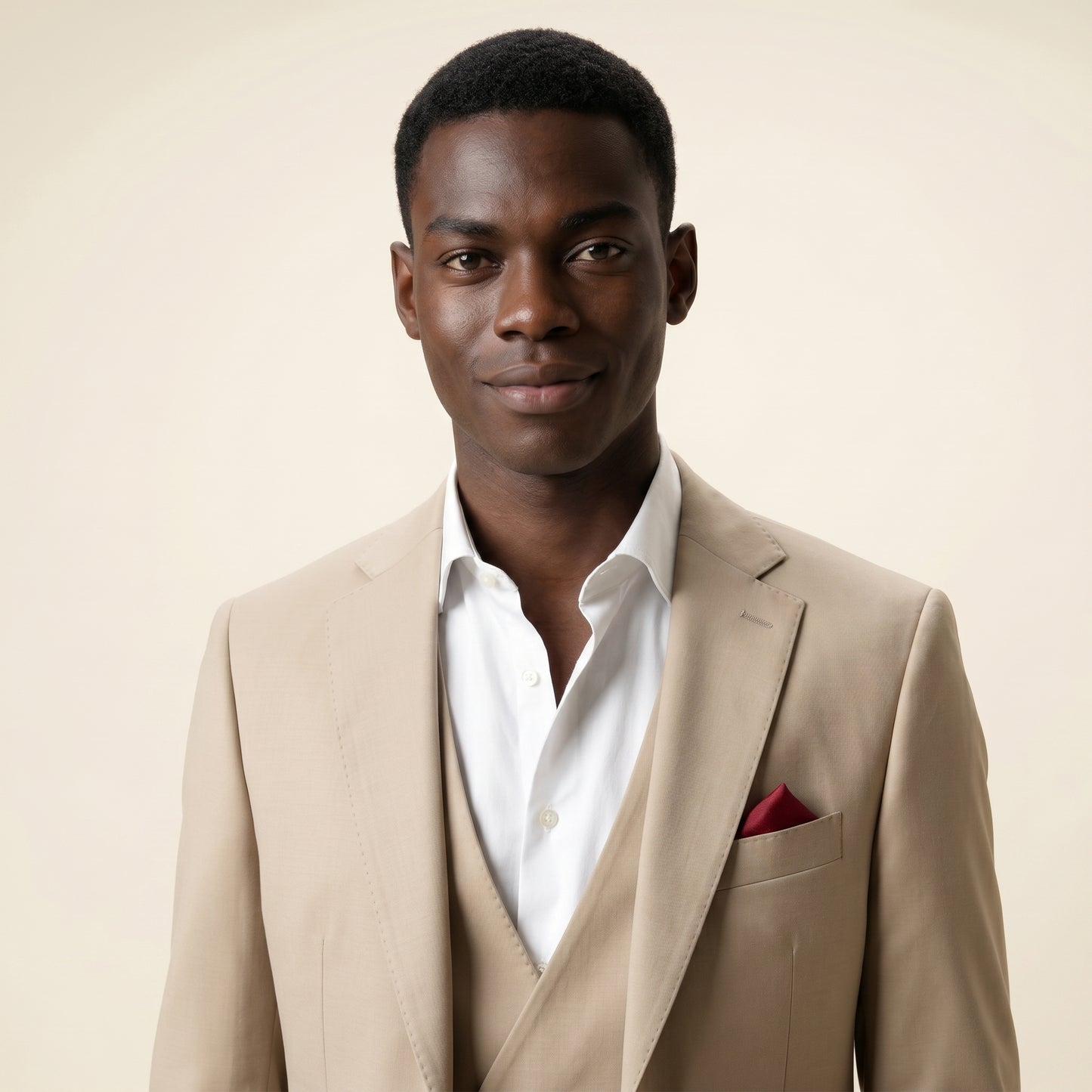 Notch Lapel, 2 pcs Suit, Beige, Pure Wool, Vitale Barberis
