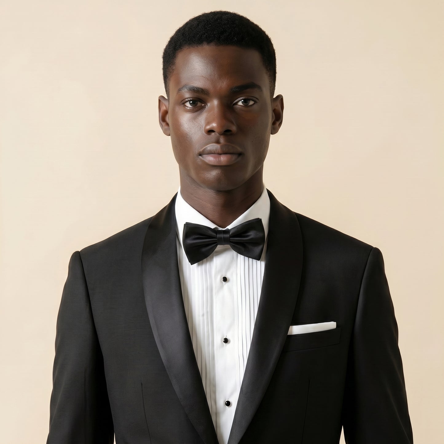 Shawl Satin Lapel, Black, Tuxedo 2 pcs, Wool & Silk, Zignone